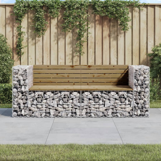 Tuinbank schanskorfontwerp 184x71x65,5 cm geïmpregneerd hout Tuinbanken | Creëer jouw Trendy Thuis | Gratis bezorgd & Retour | Trendy.nl