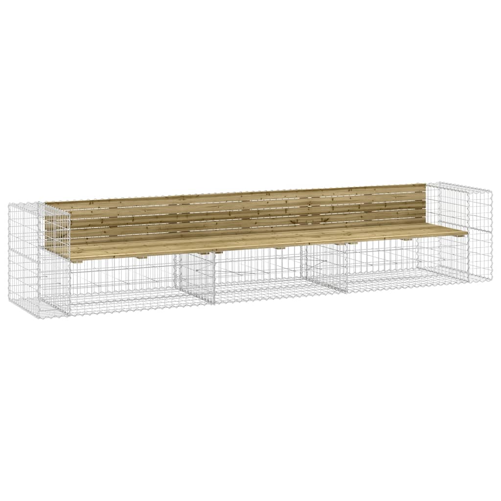 Tuinbank schanskorfontwerp 347x71x65,5 cm geïmpregneerd hout