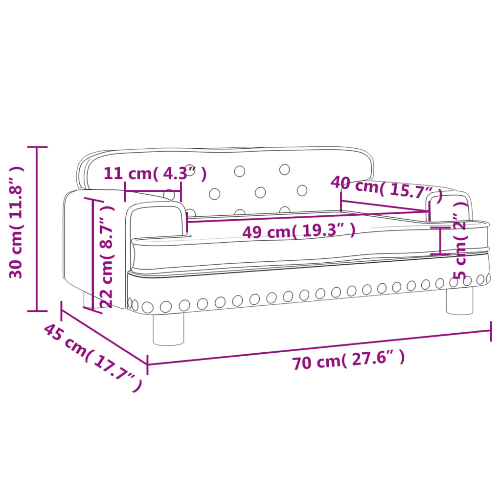 Kinderbank 70x45x30 cm kunstleer crèmekleurig Meubelen voor baby's & peuters | Creëer jouw Trendy Thuis | Gratis bezorgd & Retour | Trendy.nl