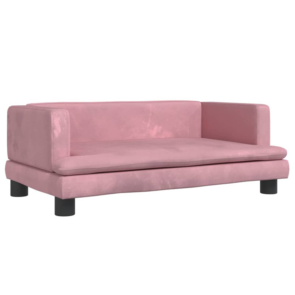 Kinderbank 80x45x30 cm fluweel roze Meubelen voor baby's & peuters | Creëer jouw Trendy Thuis | Gratis bezorgd & Retour | Trendy.nl