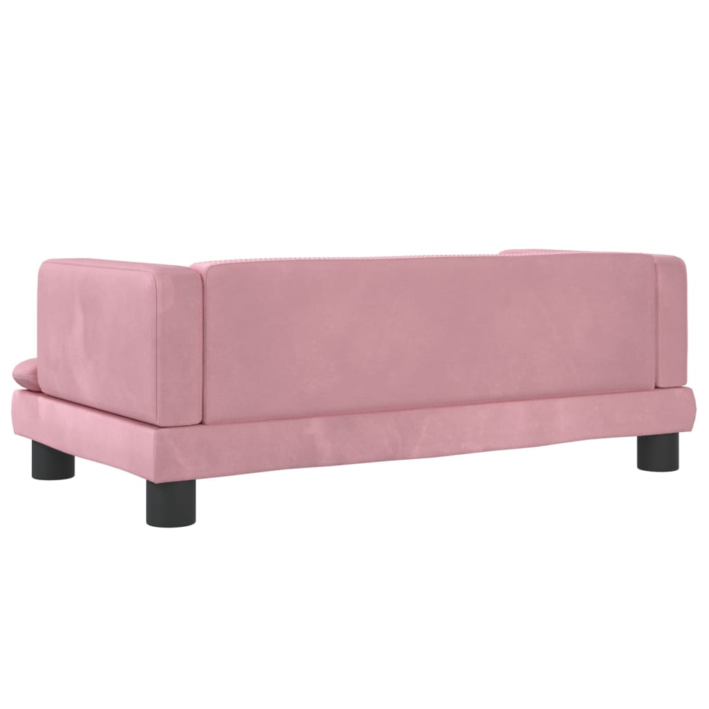 Kinderbank 80x45x30 cm fluweel roze Meubelen voor baby's & peuters | Creëer jouw Trendy Thuis | Gratis bezorgd & Retour | Trendy.nl