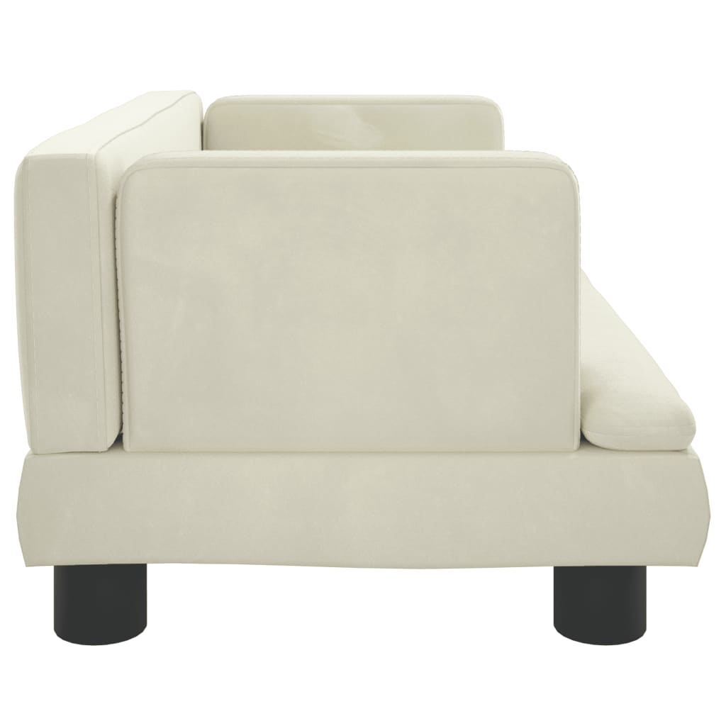 Kinderbank 60x40x30 cm fluweel crèmekleurig Meubelen voor baby's & peuters | Creëer jouw Trendy Thuis | Gratis bezorgd & Retour | Trendy.nl