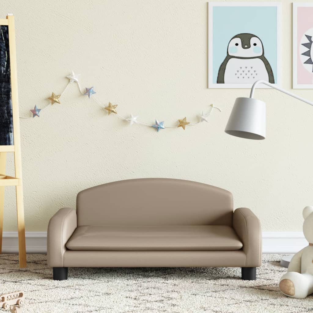 Kinderbank 70x45x30 cm kunstleer cappuccinokleurig Meubelen voor baby's & peuters | Creëer jouw Trendy Thuis | Gratis bezorgd & Retour | Trendy.nl