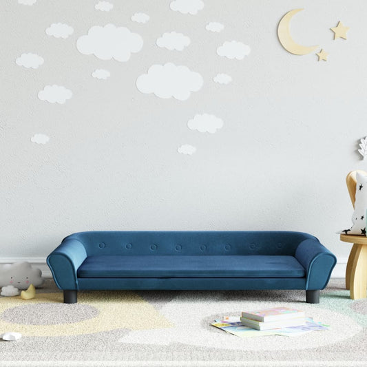 Kinderbank 100x50x26 cm fluweel blauw Meubelen voor baby's & peuters | Creëer jouw Trendy Thuis | Gratis bezorgd & Retour | Trendy.nl