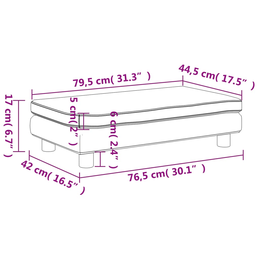 Kinderbank met voetensteun 100x50x30 cm fluweel donkergrijs Meubelen voor baby's & peuters | Creëer jouw Trendy Thuis | Gratis bezorgd & Retour | Trendy.nl