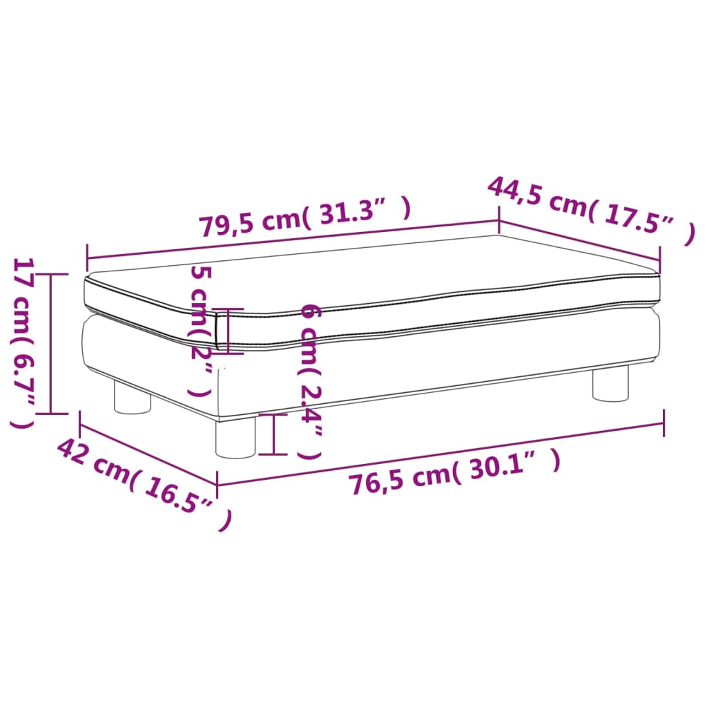 Kinderbank met voetensteun 100x50x30 cm kunstleer zwart Meubelen voor baby's & peuters | Creëer jouw Trendy Thuis | Gratis bezorgd & Retour | Trendy.nl