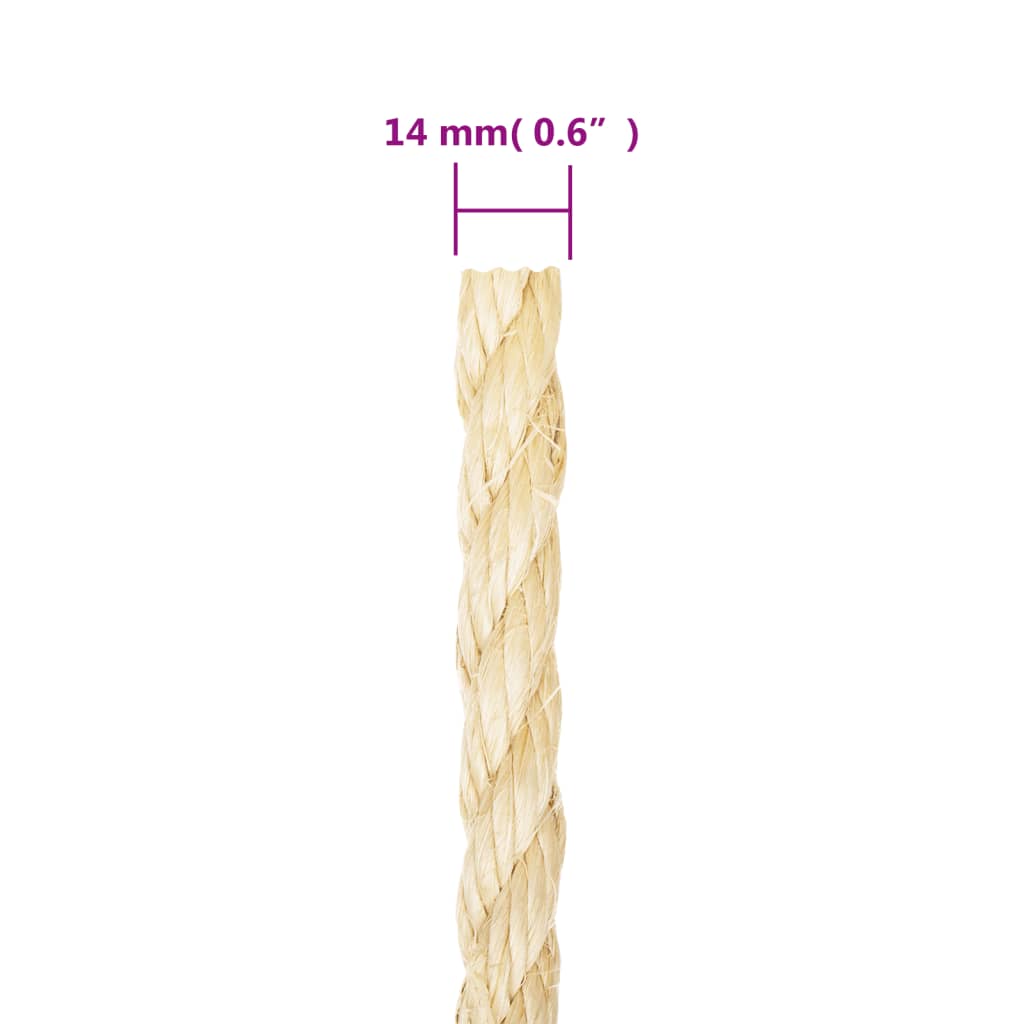 Touw 14 mm 25 m 100% sisal Touw | Creëer jouw Trendy Thuis | Gratis bezorgd & Retour | Trendy.nl