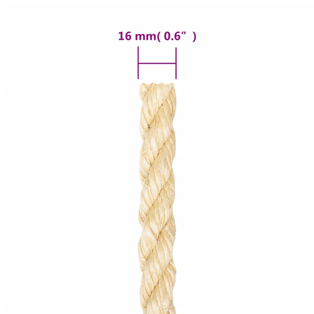 Touw 16 mm 25 m 100% sisal Touw | Creëer jouw Trendy Thuis | Gratis bezorgd & Retour | Trendy.nl