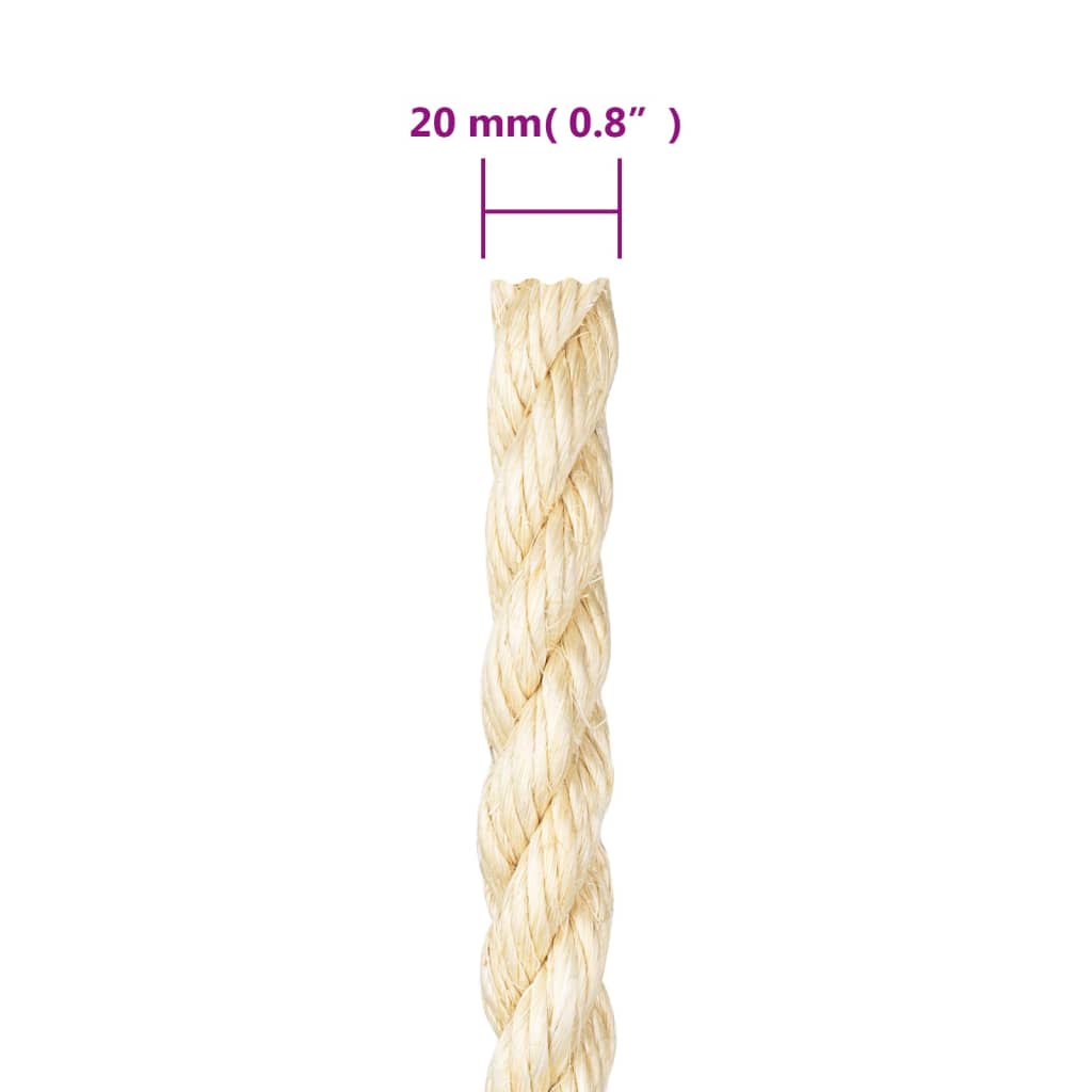 Touw 20 mm 25 m 100% sisal Touw | Creëer jouw Trendy Thuis | Gratis bezorgd & Retour | Trendy.nl