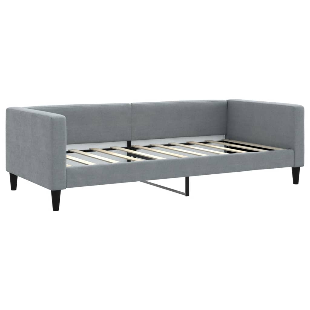 Slaapbank met matras 90x190 cm stof lichtgrijs Bedden & bedframes | Creëer jouw Trendy Thuis | Gratis bezorgd & Retour | Trendy.nl