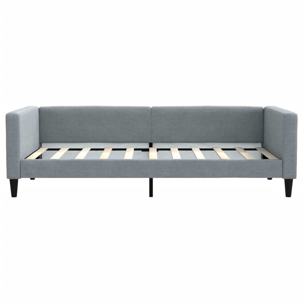 Slaapbank met matras 90x190 cm stof lichtgrijs Bedden & bedframes | Creëer jouw Trendy Thuis | Gratis bezorgd & Retour | Trendy.nl