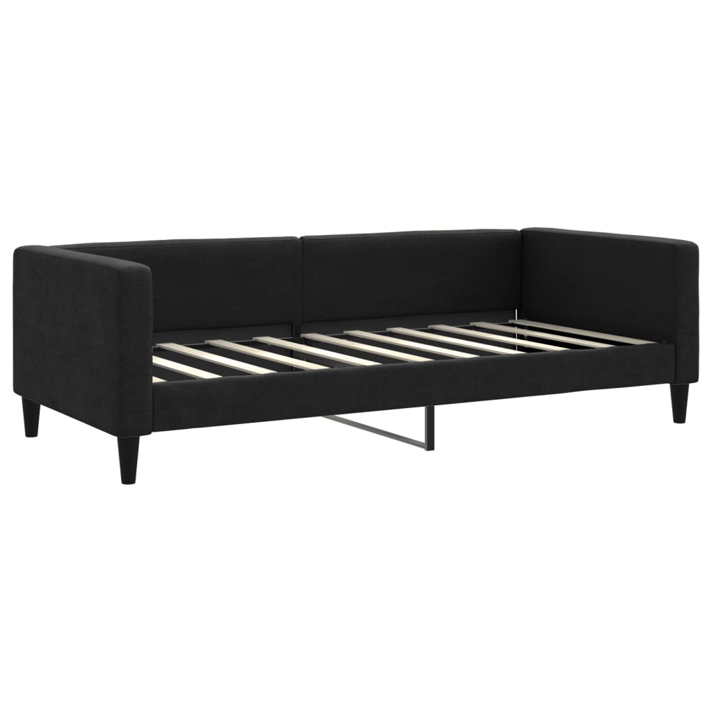 Slaapbank met matras 90x190 cm stof zwart Bedden & bedframes | Creëer jouw Trendy Thuis | Gratis bezorgd & Retour | Trendy.nl