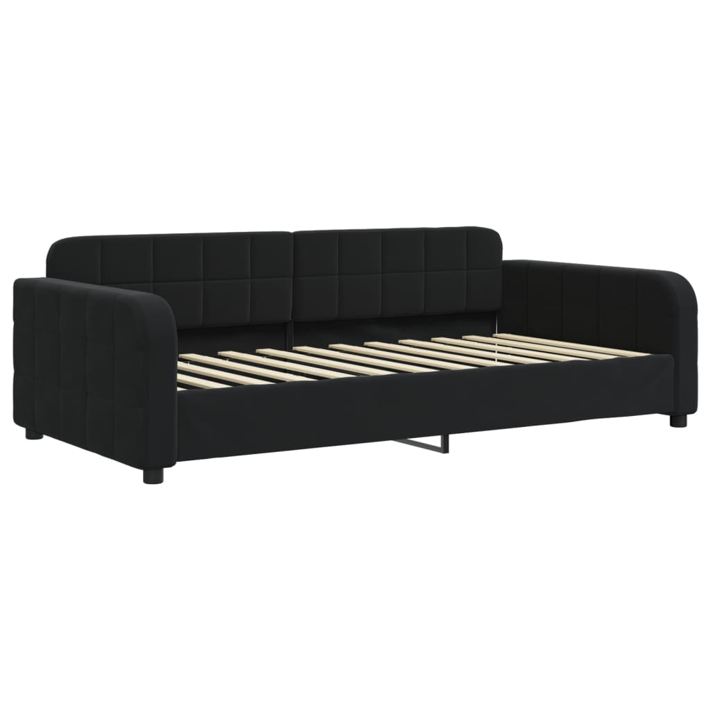 Slaapbank met matras 90x200 cm fluweel zwart Bedden & bedframes | Creëer jouw Trendy Thuis | Gratis bezorgd & Retour | Trendy.nl