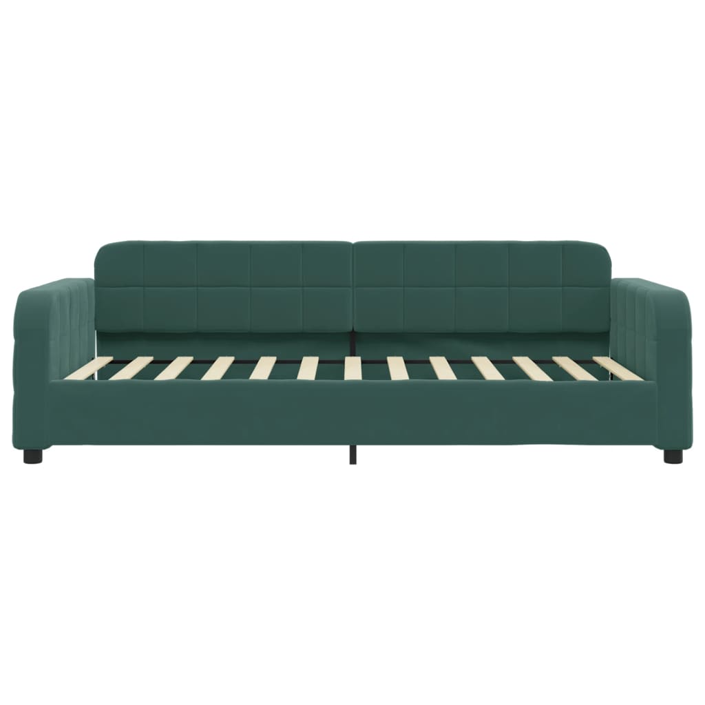 Slaapbank onderschuifbed en lades 90x200 cm fluweel donkergroen Bedden & bedframes | Creëer jouw Trendy Thuis | Gratis bezorgd & Retour | Trendy.nl