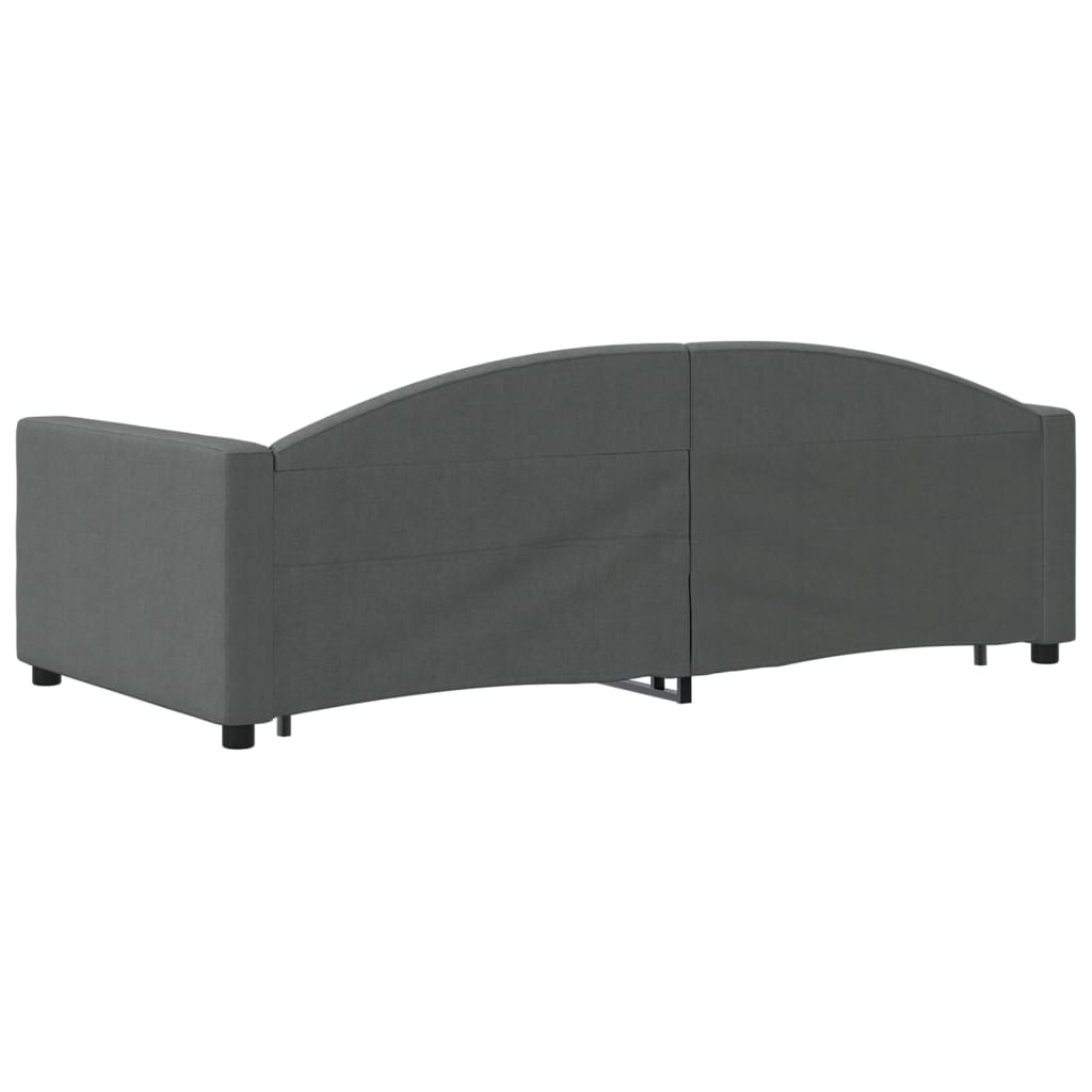 Slaapbank onderschuifbed en lades 90x190 cm stof donkergrijs Bedden & bedframes | Creëer jouw Trendy Thuis | Gratis bezorgd & Retour | Trendy.nl