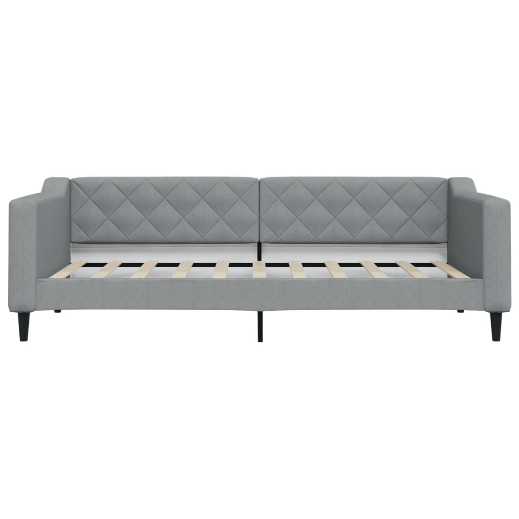 Slaapbank met matras 90x190 cm stof lichtgrijs Bedden & bedframes | Creëer jouw Trendy Thuis | Gratis bezorgd & Retour | Trendy.nl