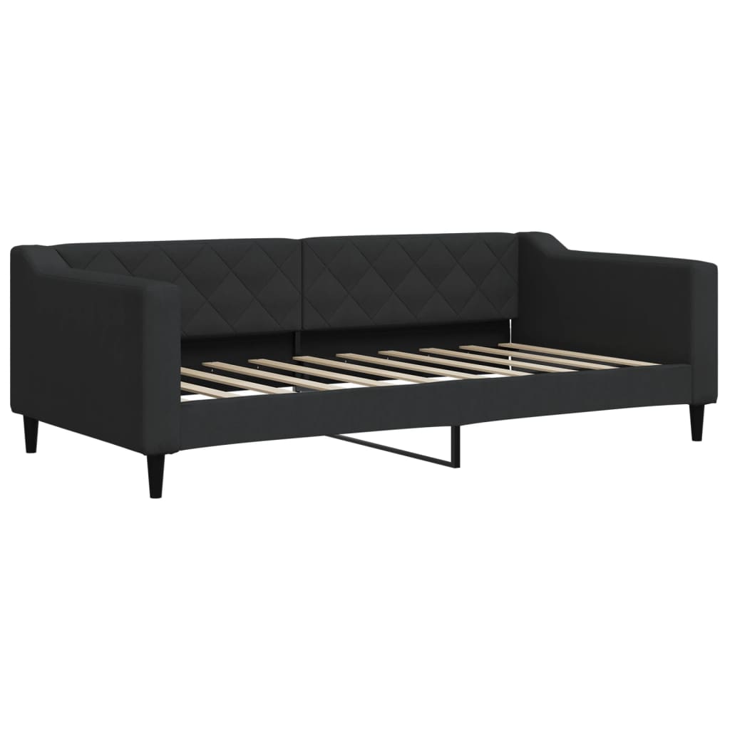 Slaapbank met matras 90x190 cm stof zwart Bedden & bedframes | Creëer jouw Trendy Thuis | Gratis bezorgd & Retour | Trendy.nl