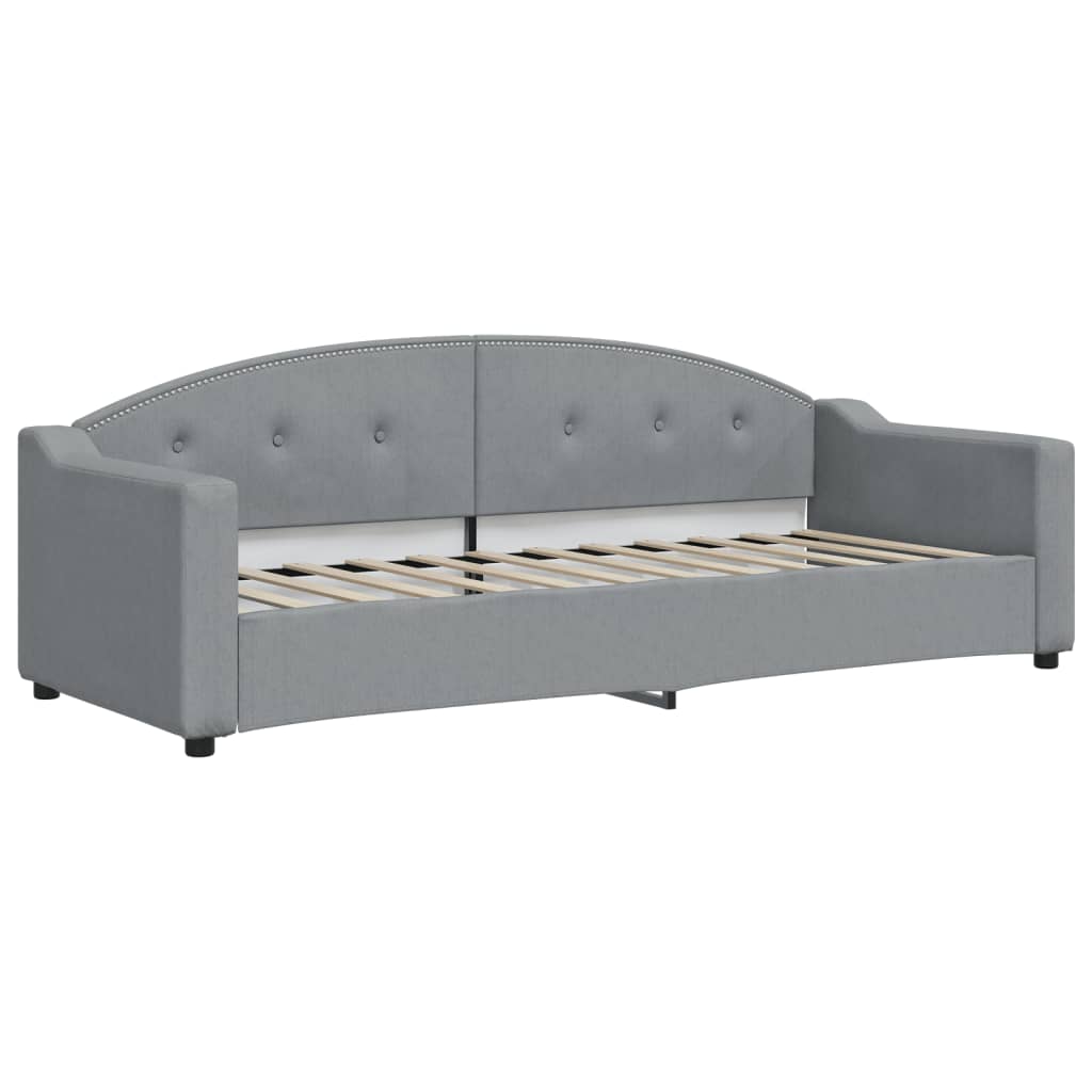 Slaapbank met onderschuifbed en lades 80x200 cm stof lichtgrijs Bedden & bedframes | Creëer jouw Trendy Thuis | Gratis bezorgd & Retour | Trendy.nl