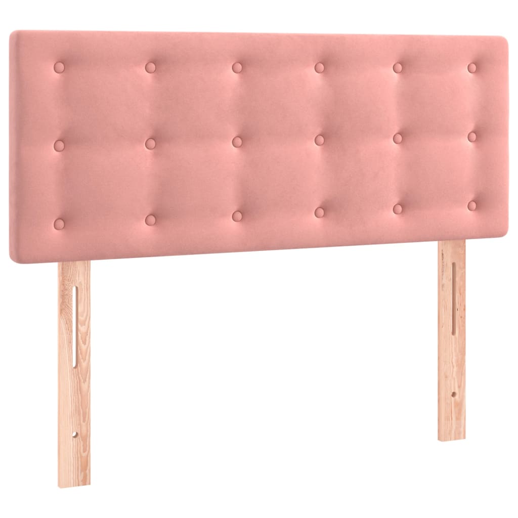 Boxspring met matras fluweel roze 90x190 cm Bedden & bedframes | Creëer jouw Trendy Thuis | Gratis bezorgd & Retour | Trendy.nl