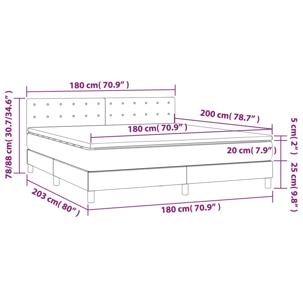 Boxspring met matras fluweel roze 180x200 cm Bedden & bedframes | Creëer jouw Trendy Thuis | Gratis bezorgd & Retour | Trendy.nl