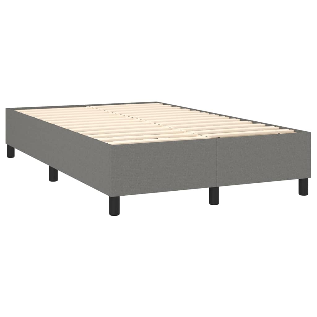 Boxspring met matras stof donkergrijs 120x200 cm Bedden & bedframes | Creëer jouw Trendy Thuis | Gratis bezorgd & Retour | Trendy.nl