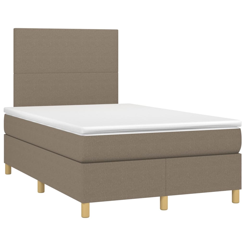 Boxspring met matras stof taupe 120x200 cm Bedden & bedframes | Creëer jouw Trendy Thuis | Gratis bezorgd & Retour | Trendy.nl