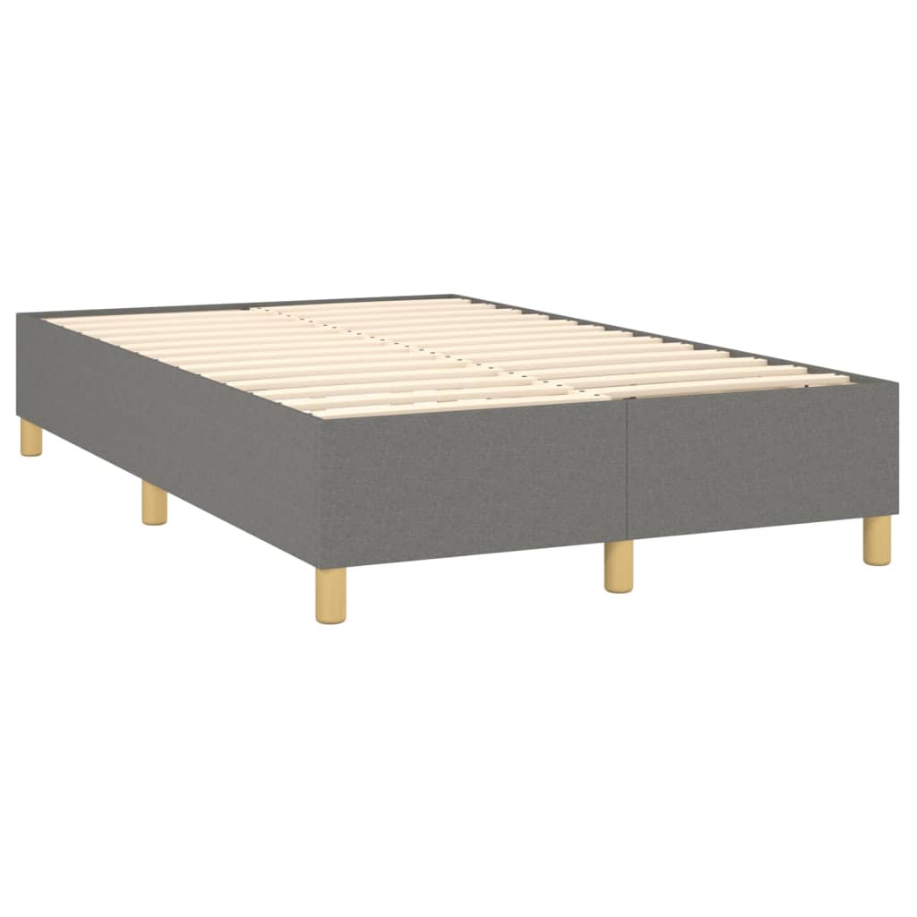 Boxspring met matras stof donkergrijs 120x200 cm Bedden & bedframes | Creëer jouw Trendy Thuis | Gratis bezorgd & Retour | Trendy.nl