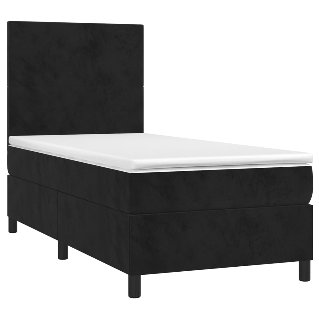 Boxspring met matras fluweel zwart 90x190 cm Bedden & bedframes | Creëer jouw Trendy Thuis | Gratis bezorgd & Retour | Trendy.nl