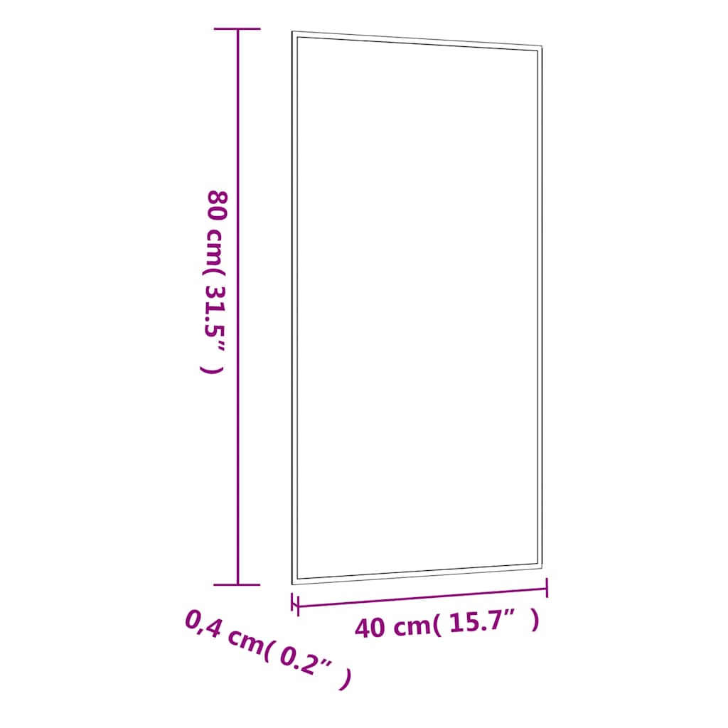 Wandspiegel 40x80 cm rechthoekig glas