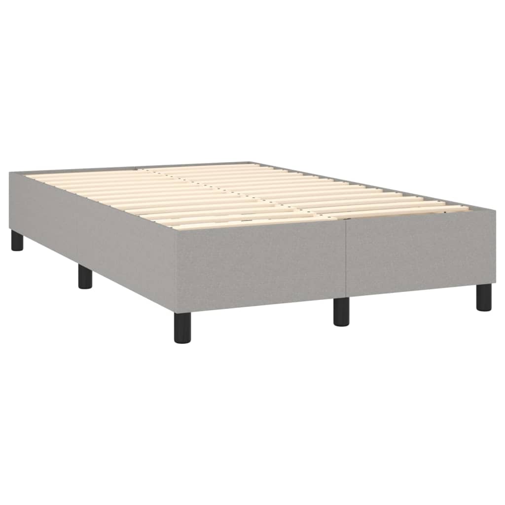 Boxspring met matras stof lichtgrijs 120x200 cm Bedden & bedframes | Creëer jouw Trendy Thuis | Gratis bezorgd & Retour | Trendy.nl