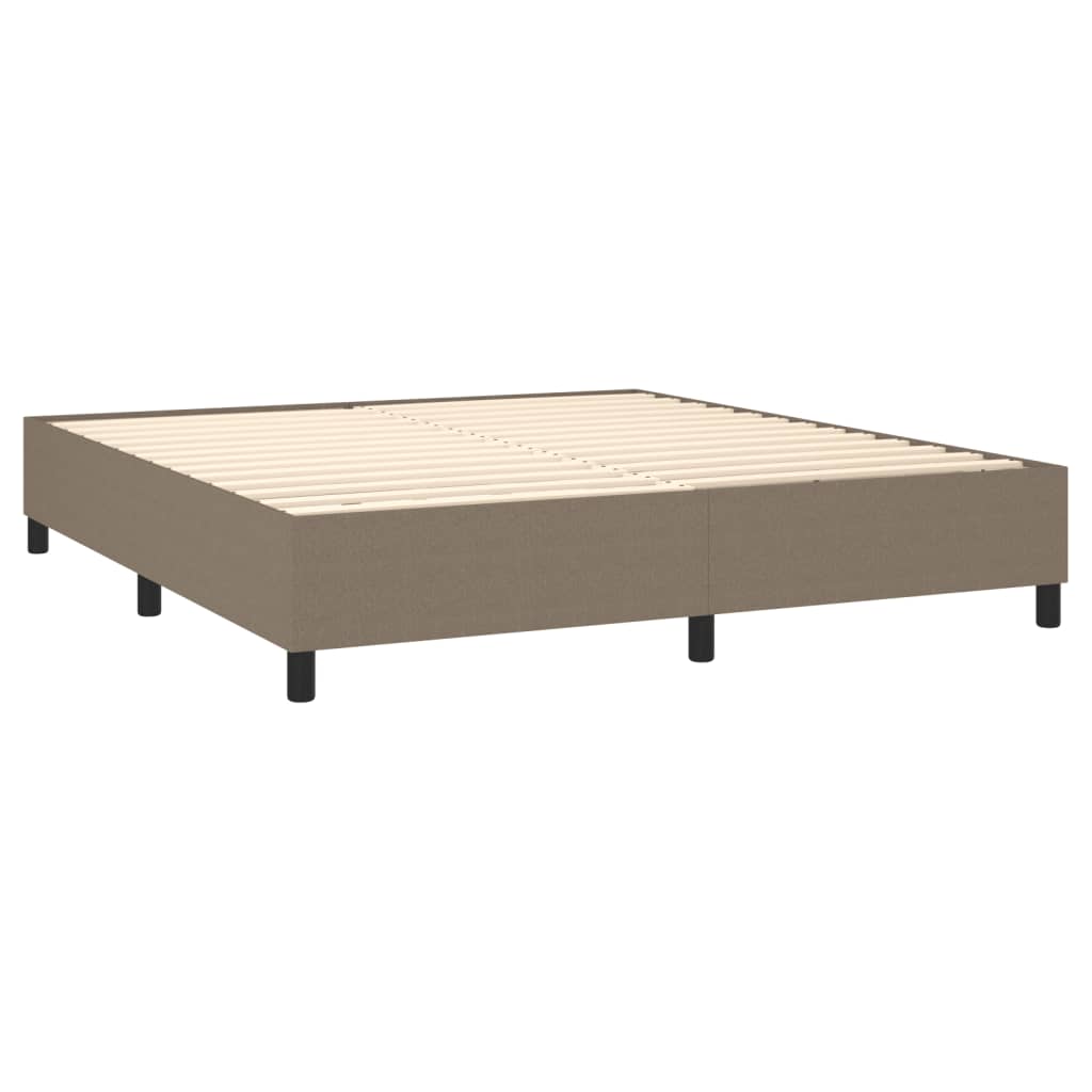 Boxspring met matras stof taupe 180x200 cm Bedden & bedframes | Creëer jouw Trendy Thuis | Gratis bezorgd & Retour | Trendy.nl