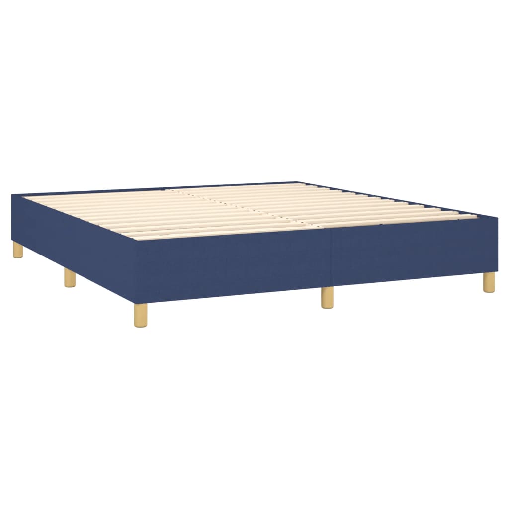 Boxspring met matras stof blauw 180x200 cm Bedden & bedframes | Creëer jouw Trendy Thuis | Gratis bezorgd & Retour | Trendy.nl