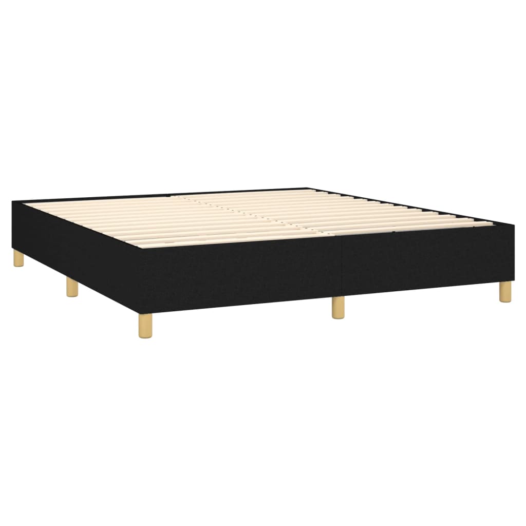 Boxspring met matras stof zwart 180x200 cm Bedden & bedframes | Creëer jouw Trendy Thuis | Gratis bezorgd & Retour | Trendy.nl