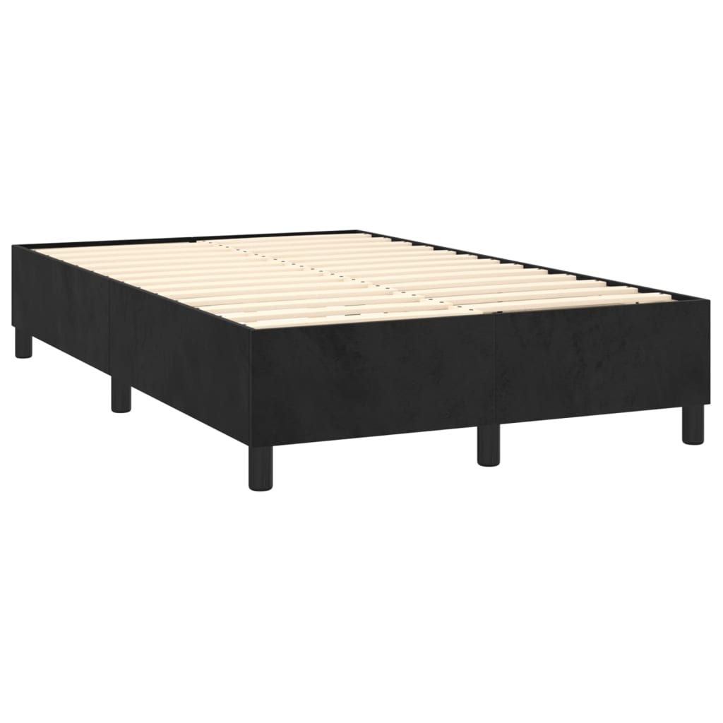 Boxspring met matras fluweel zwart 120x200 cm Bedden & bedframes | Creëer jouw Trendy Thuis | Gratis bezorgd & Retour | Trendy.nl