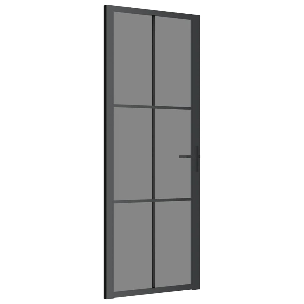 Binnendeur 76x201,5 cm ESG-glas en aluminium zwart Voordeuren | Creëer jouw Trendy Thuis | Gratis bezorgd & Retour | Trendy.nl