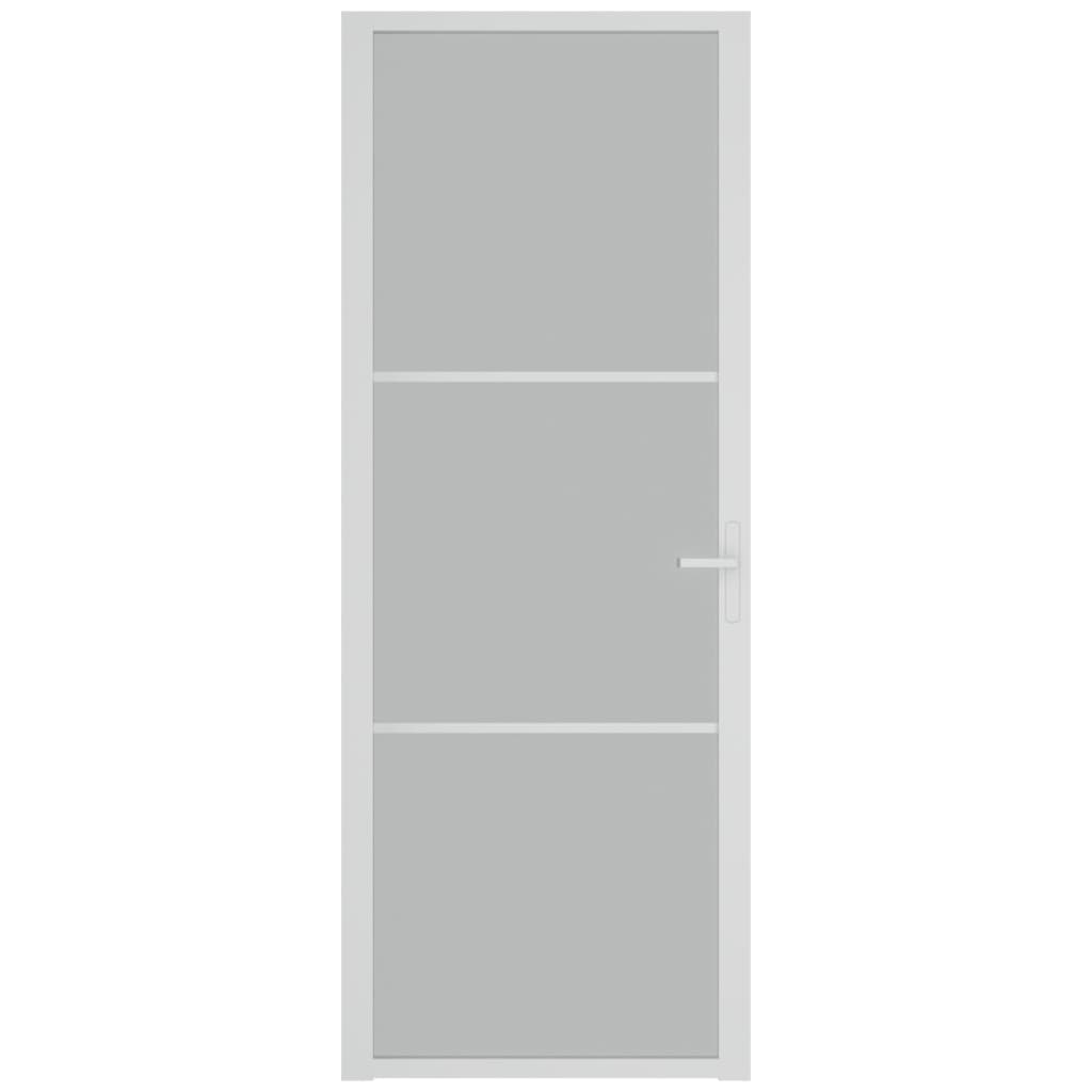 Binnendeur 76x201,5 cm matglas en aluminium wit Voordeuren | Creëer jouw Trendy Thuis | Gratis bezorgd & Retour | Trendy.nl