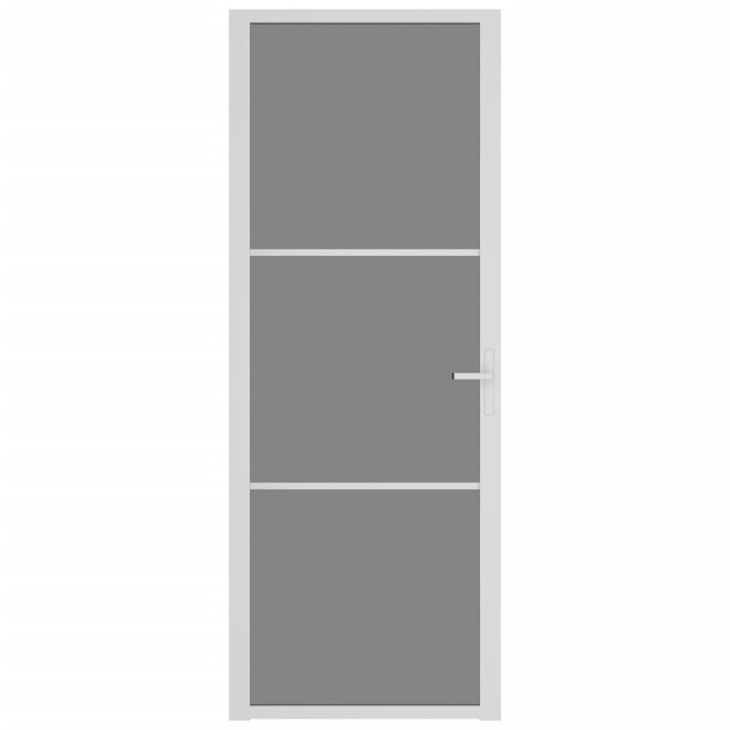 Binnendeur 76x201,5 cm ESG-glas en aluminium wit Voordeuren | Creëer jouw Trendy Thuis | Gratis bezorgd & Retour | Trendy.nl