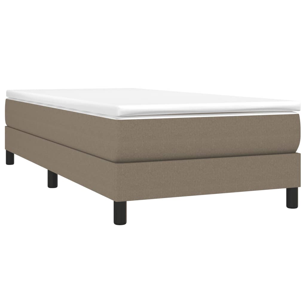 Boxspring met matras stof taupe 90x190 cm Bedden & bedframes | Creëer jouw Trendy Thuis | Gratis bezorgd & Retour | Trendy.nl