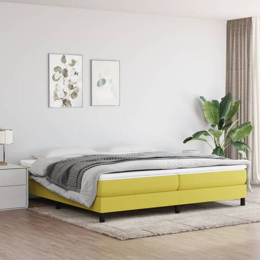 Boxspring met matras stof groen 200x200 cm Bedden & bedframes | Creëer jouw Trendy Thuis | Gratis bezorgd & Retour | Trendy.nl