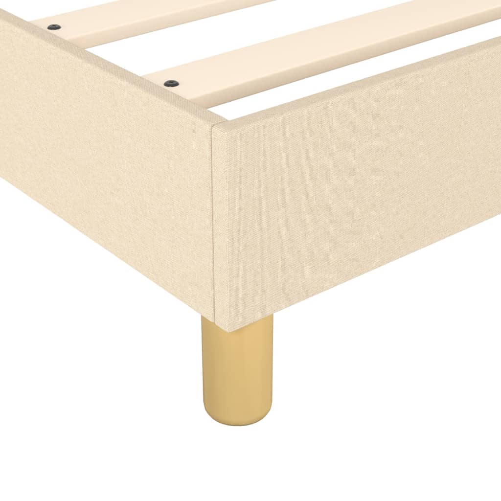 Boxspring met matras stof crèmekleurig 80x200 cm Bedden & bedframes | Creëer jouw Trendy Thuis | Gratis bezorgd & Retour | Trendy.nl