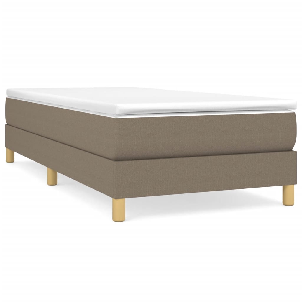 Boxspring met matras stof taupe 90x190 cm Bedden & bedframes | Creëer jouw Trendy Thuis | Gratis bezorgd & Retour | Trendy.nl