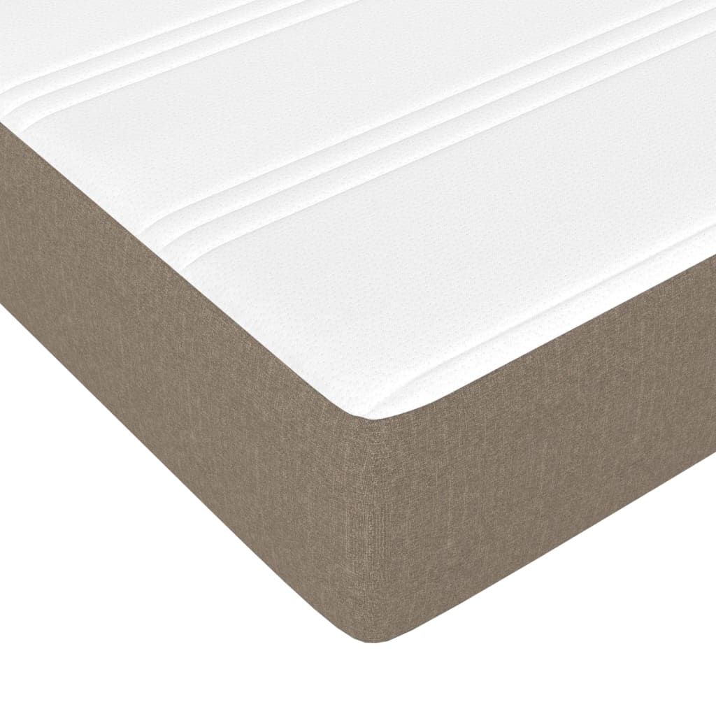 Boxspring met matras stof taupe 90x190 cm Bedden & bedframes | Creëer jouw Trendy Thuis | Gratis bezorgd & Retour | Trendy.nl