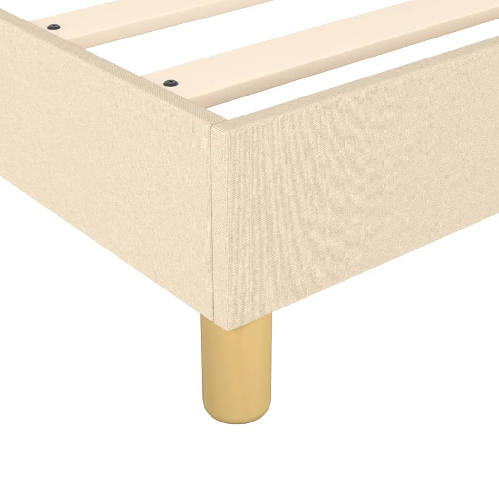 Boxspring met matras stof crèmekleurig 90x190 cm Bedden & bedframes | Creëer jouw Trendy Thuis | Gratis bezorgd & Retour | Trendy.nl