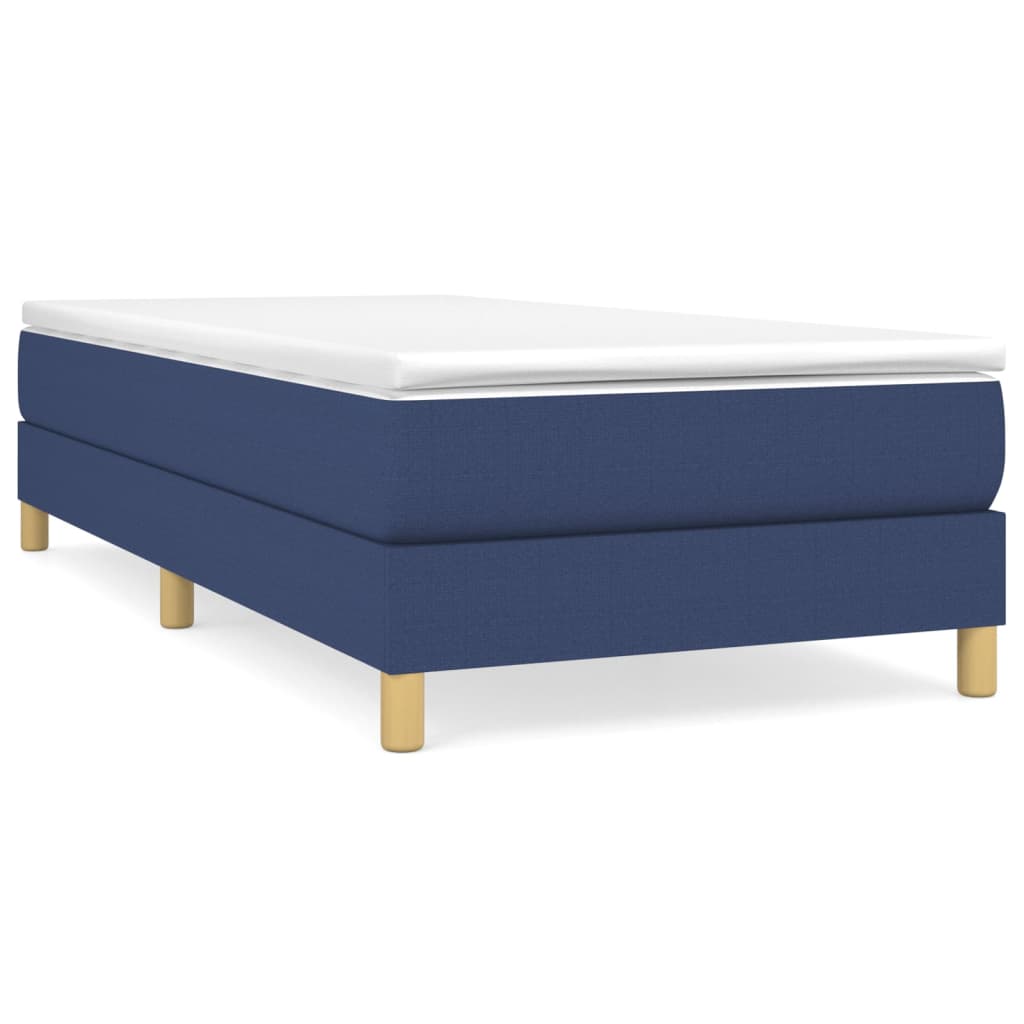 Boxspring met matras stof blauw 90x190 cm Bedden & bedframes | Creëer jouw Trendy Thuis | Gratis bezorgd & Retour | Trendy.nl