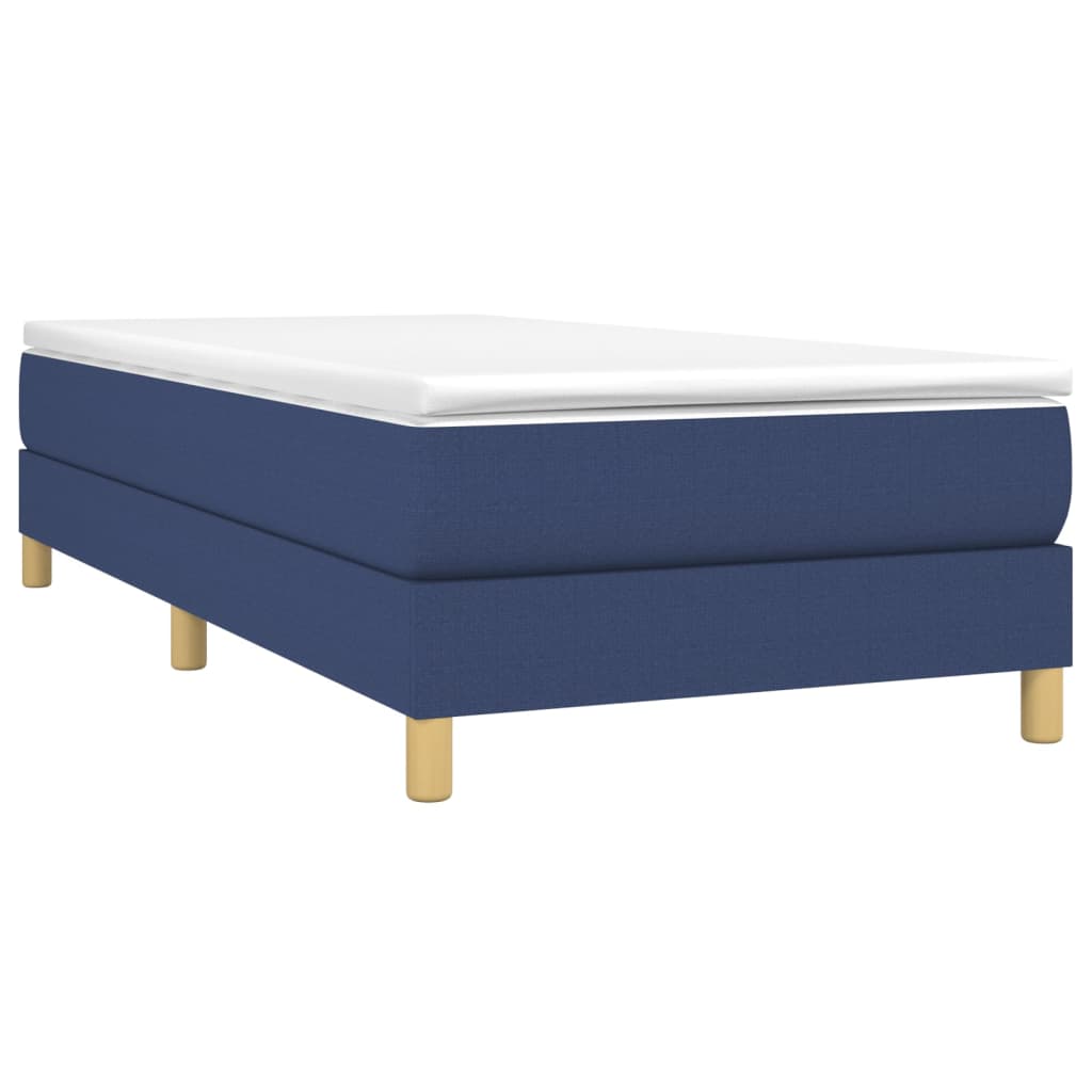 Boxspring met matras stof blauw 90x190 cm Bedden & bedframes | Creëer jouw Trendy Thuis | Gratis bezorgd & Retour | Trendy.nl