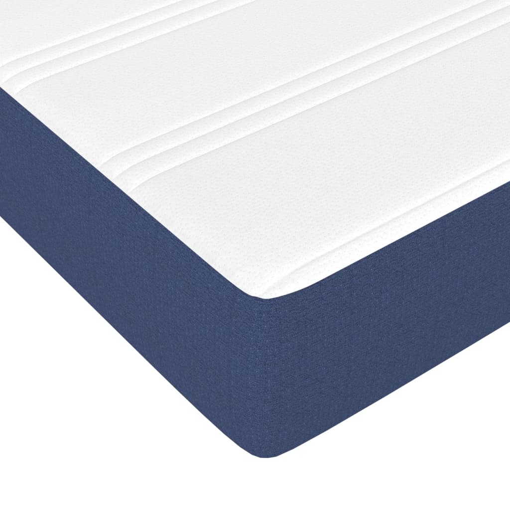 Boxspring met matras stof blauw 90x190 cm Bedden & bedframes | Creëer jouw Trendy Thuis | Gratis bezorgd & Retour | Trendy.nl