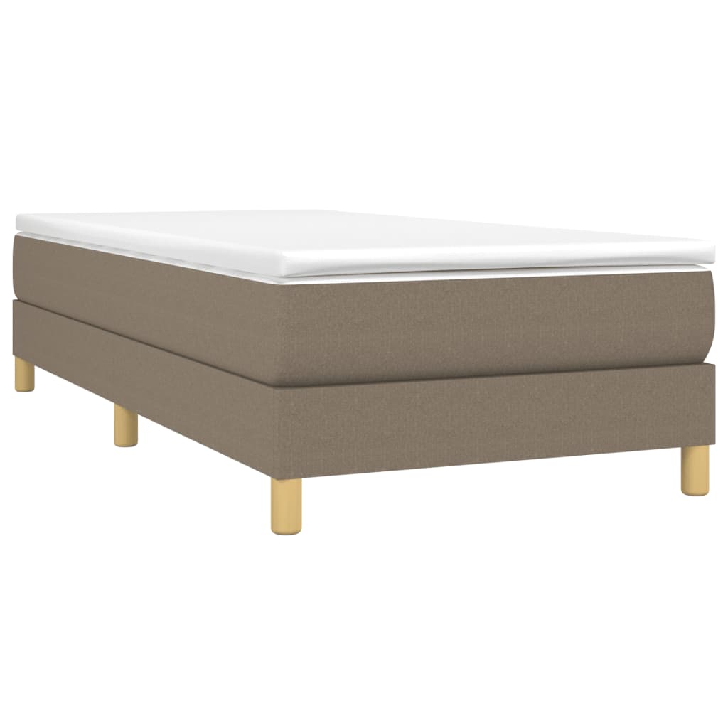 Boxspring met matras stof taupe 100x200 cm Bedden & bedframes | Creëer jouw Trendy Thuis | Gratis bezorgd & Retour | Trendy.nl