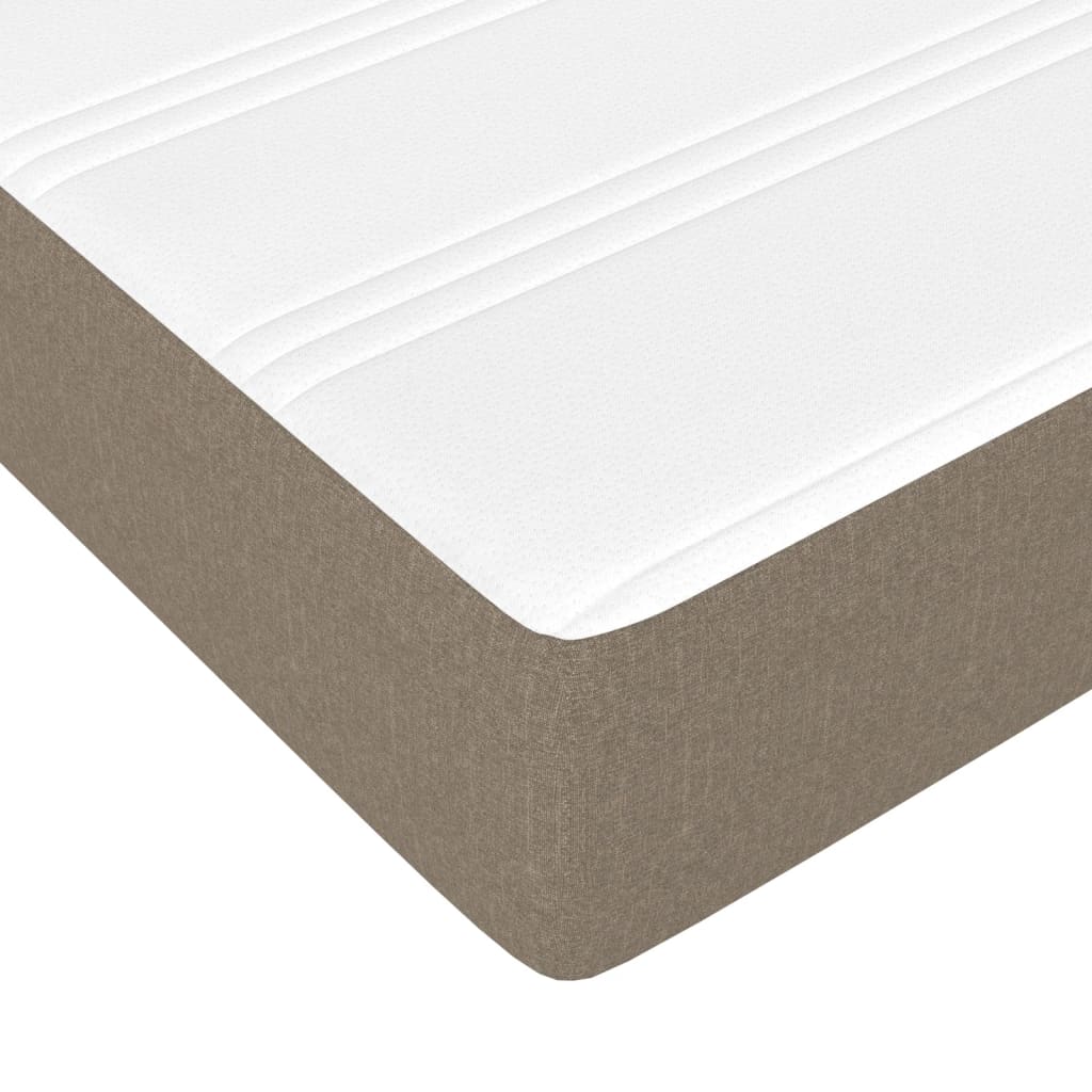 Boxspring met matras stof taupe 100x200 cm Bedden & bedframes | Creëer jouw Trendy Thuis | Gratis bezorgd & Retour | Trendy.nl