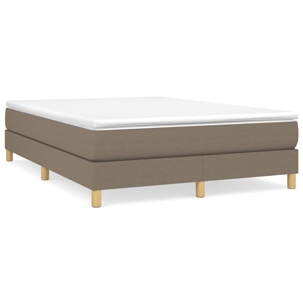 Boxspring met matras stof taupe 140x190 cm Bedden & bedframes | Creëer jouw Trendy Thuis | Gratis bezorgd & Retour | Trendy.nl