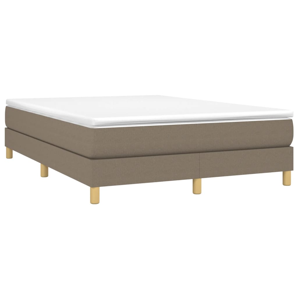 Boxspring met matras stof taupe 140x190 cm Bedden & bedframes | Creëer jouw Trendy Thuis | Gratis bezorgd & Retour | Trendy.nl